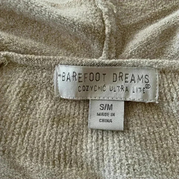 Barefoot Dreams Women’s CozyChic Ultra Lite Hi/Lo Cardi Stone SZ S/M - Picture 4 of 8